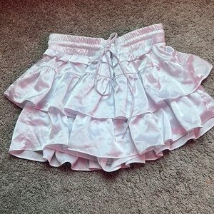Day+moon white ruffle skirt